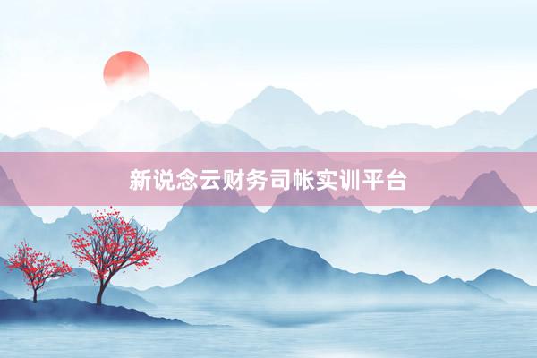 新说念云财务司帐实训平台